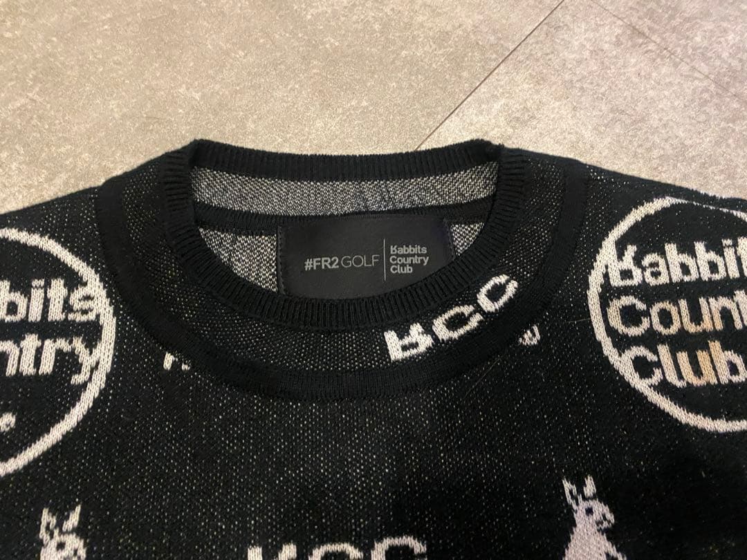 #FR2GOLF ロゴ入り黒セーターエフアールツー【値下げ】