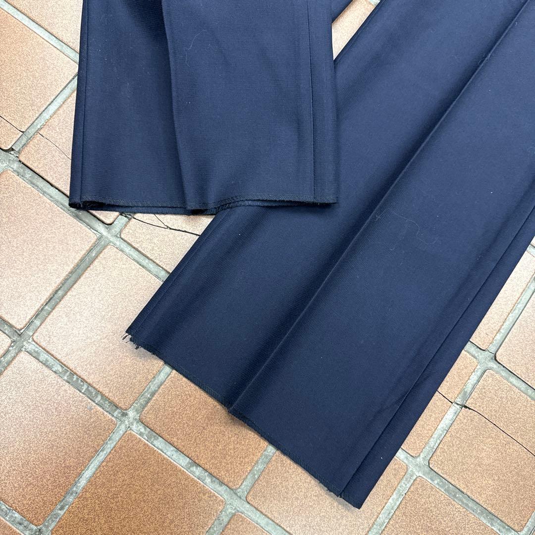 新品 Y6 L スリーピーススーツ シングルスーツ ネイビー系 ウール100%