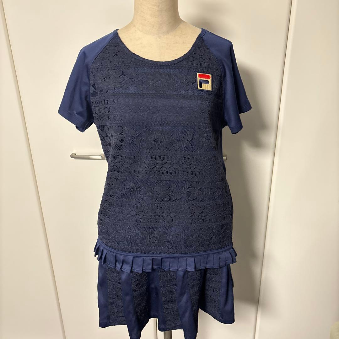 FILA ネイビー レーステニスウェア　セットアップ