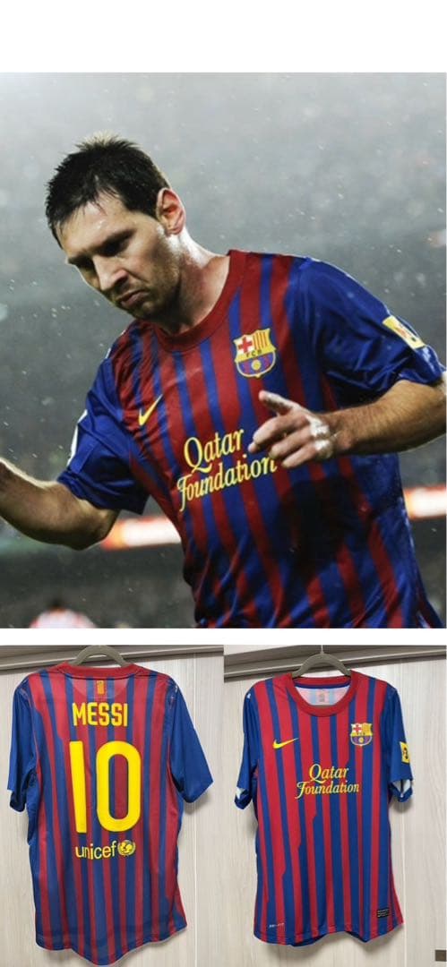 選手支給品バルセロナ メッシ 11/12 LFP ユニフォーム