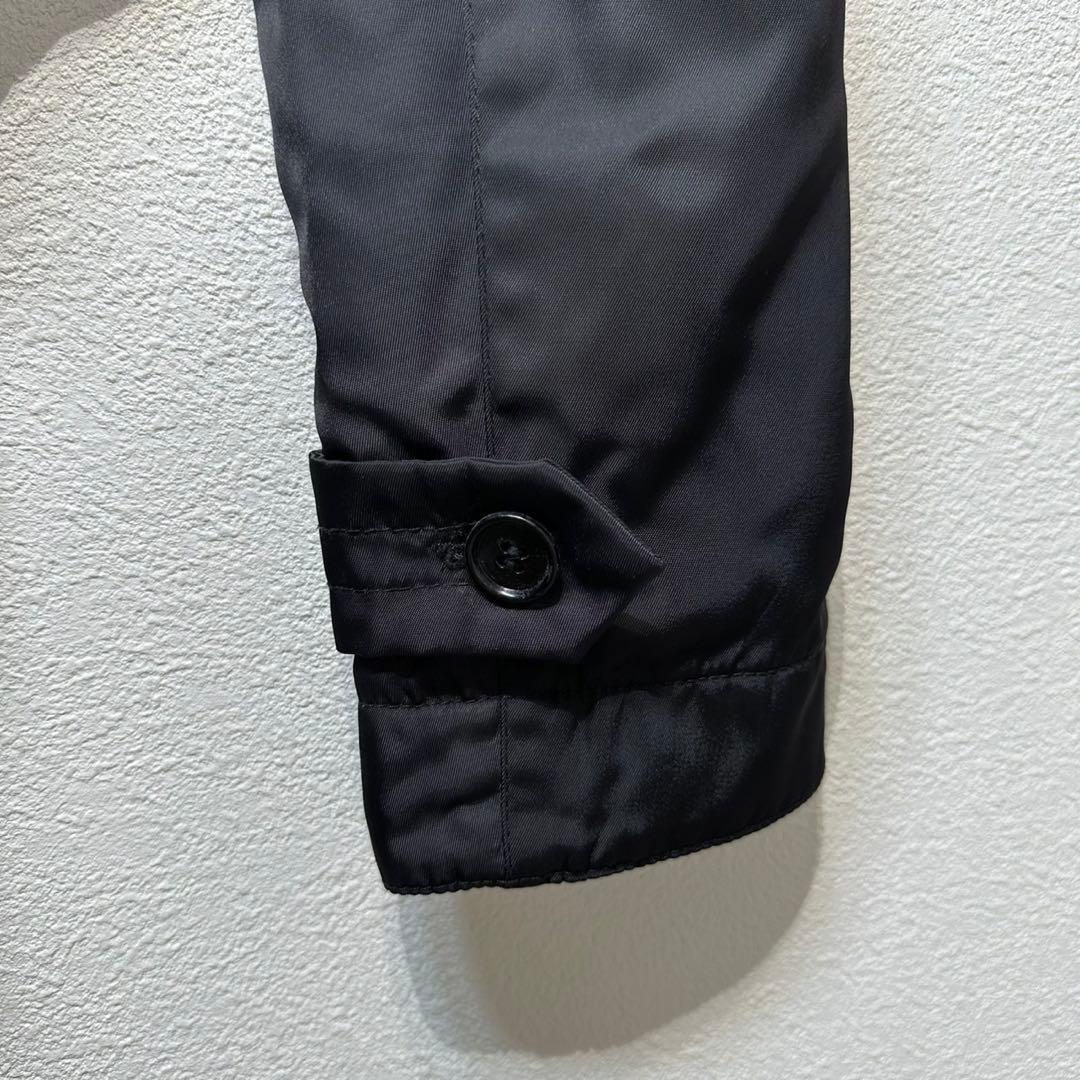 希少 PRADA 上質 Aライン ダブルブレスト モックネック ナイロン コート