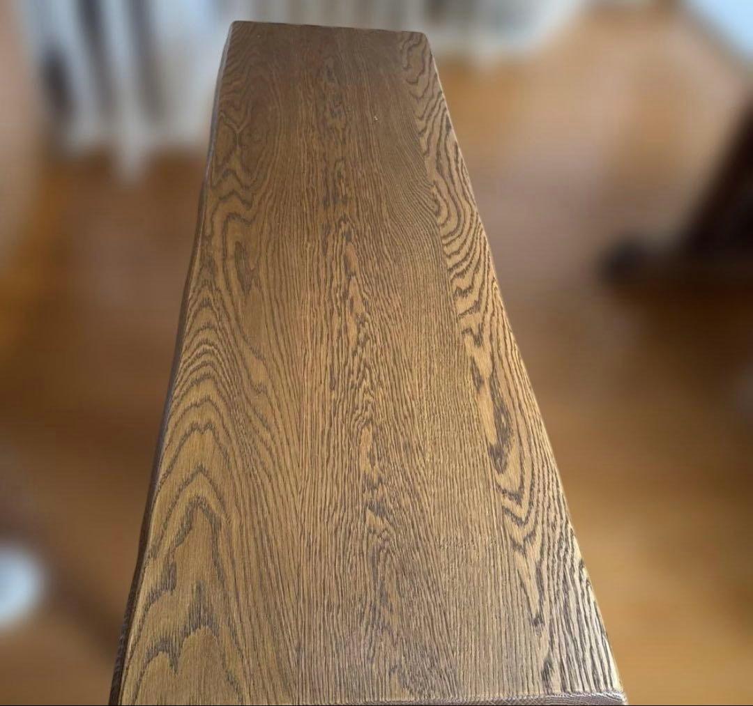 オーク無垢　ダイニングベンチ　一枚板