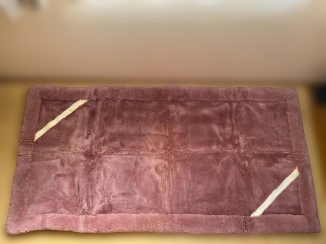 ムートンシーツ　シングル　ピンク　②