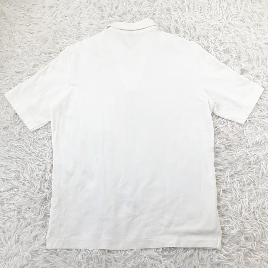 美品◎LoroPiana ロロピアーナ 半袖ポロシャツ ホワイト 白 イタリア製