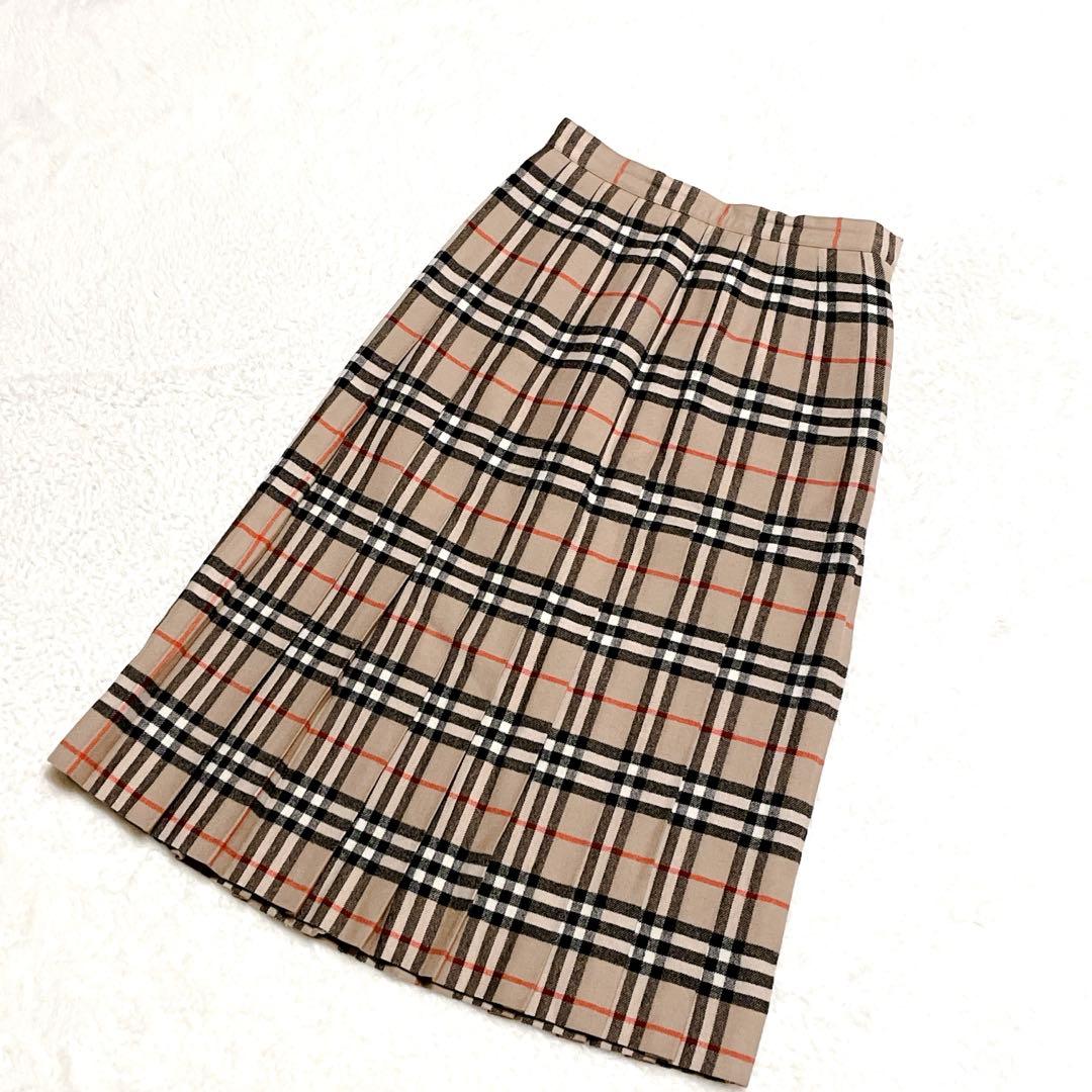 【美品】BURBERRYS プリーツスカート　ノバチェック　90s