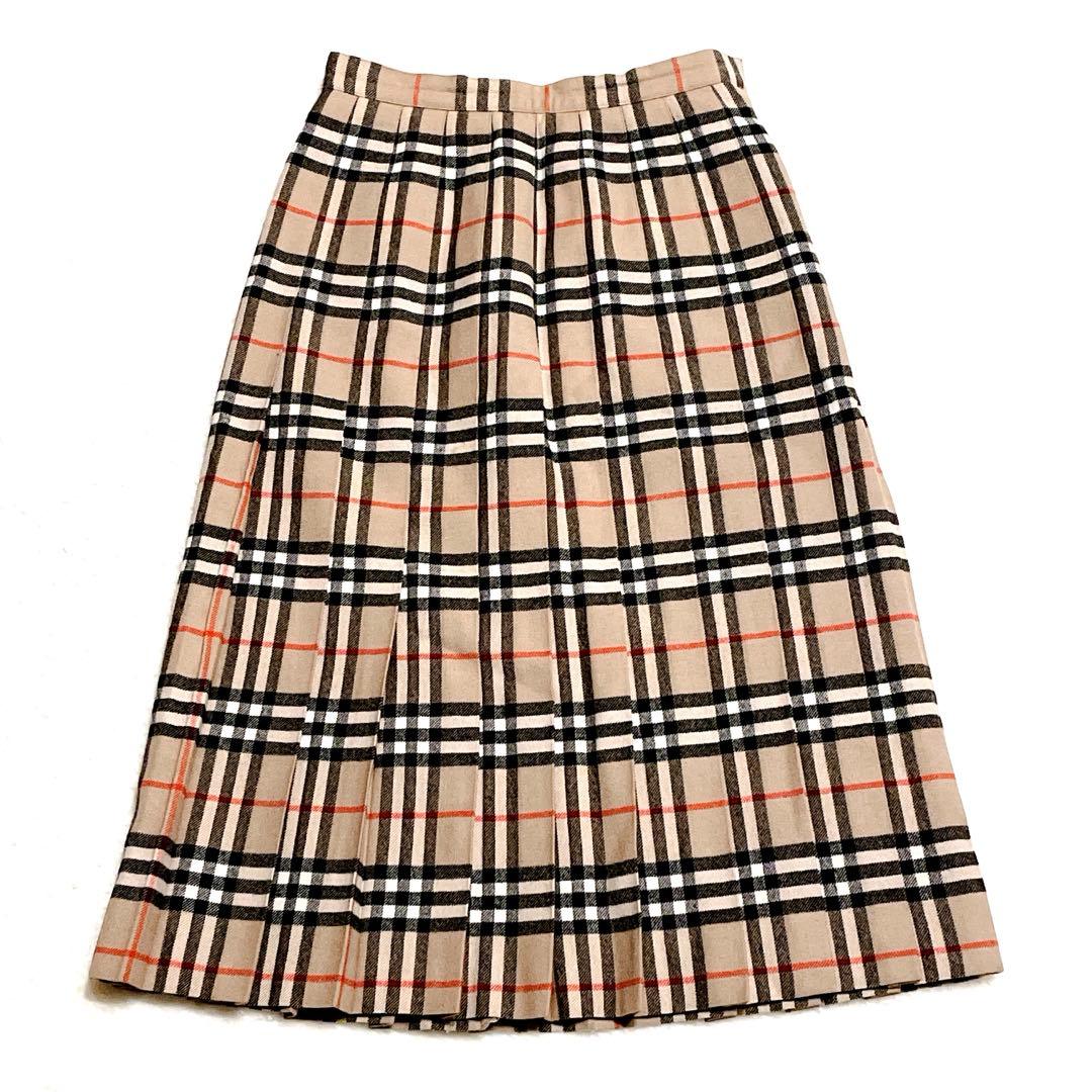 【美品】BURBERRYS プリーツスカート　ノバチェック　90s