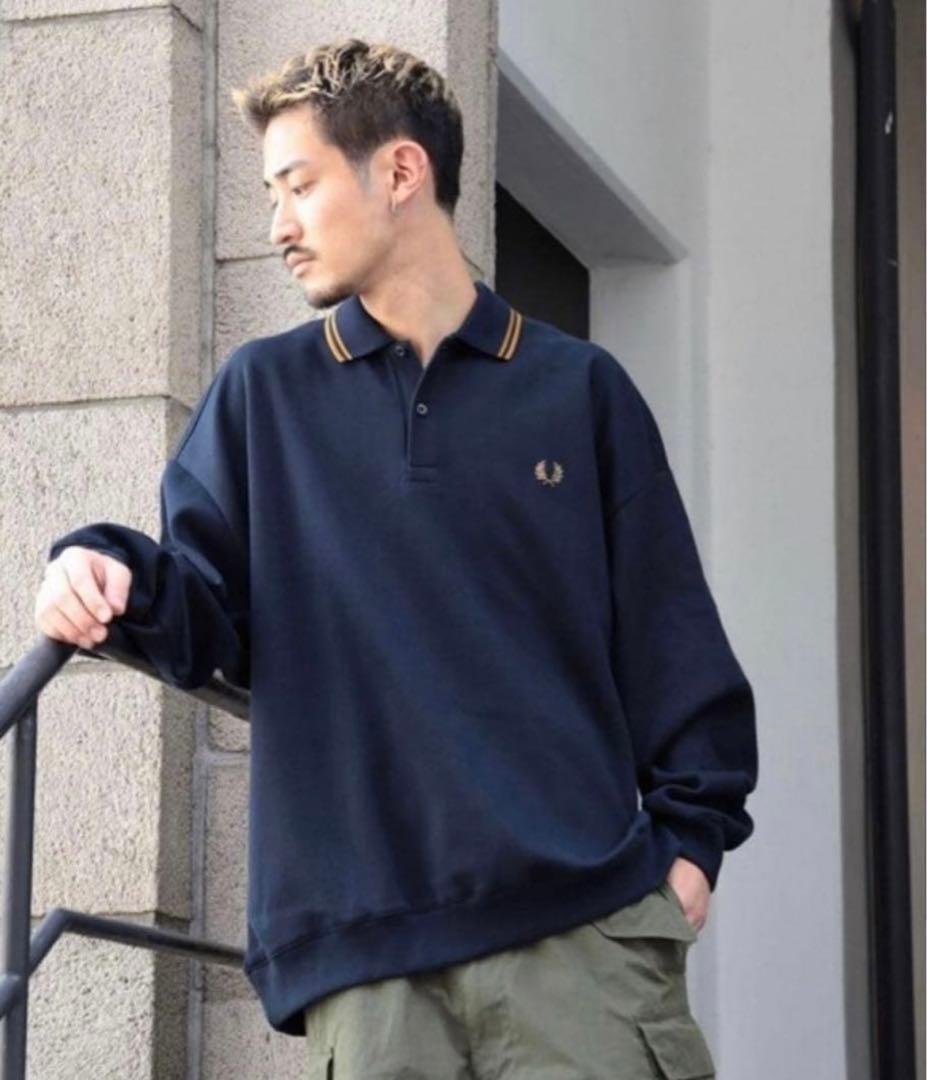 ★美品　FRED PERRY BEAMS 別注 ピケロングスリーブ ポロシャツ