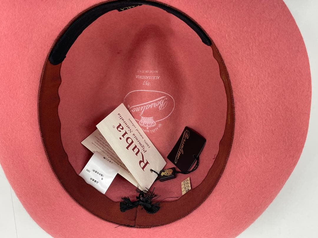 J77定価74,300円【未使用・極美品】ボルサリーノ 高級ハット M58