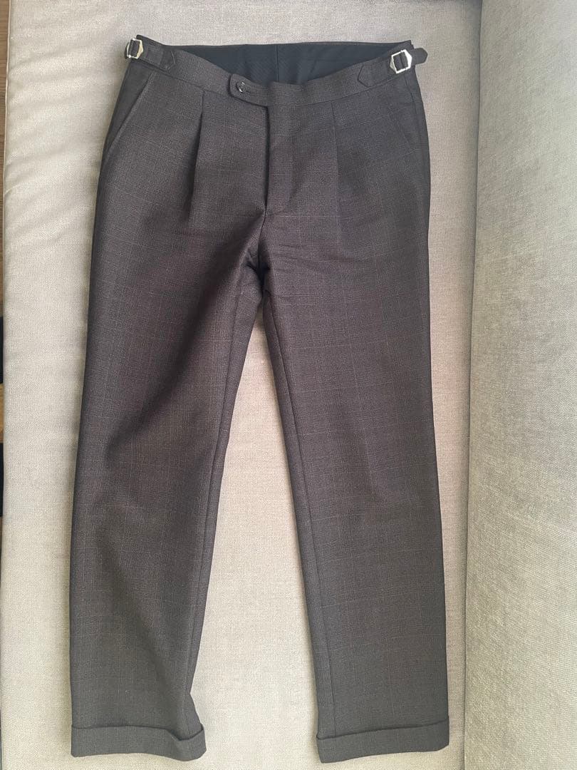 【早い者勝ち❗️】美品　イギリス生地　サヴィル・クリフォード　スーツ　ブラウン