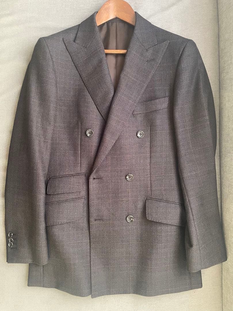 【早い者勝ち❗️】美品　イギリス生地　サヴィル・クリフォード　スーツ　ブラウン