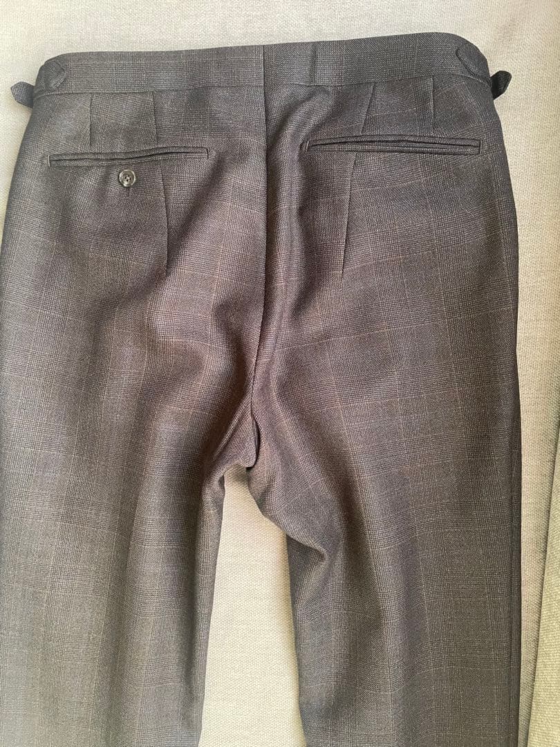 【早い者勝ち❗️】美品　イギリス生地　サヴィル・クリフォード　スーツ　ブラウン