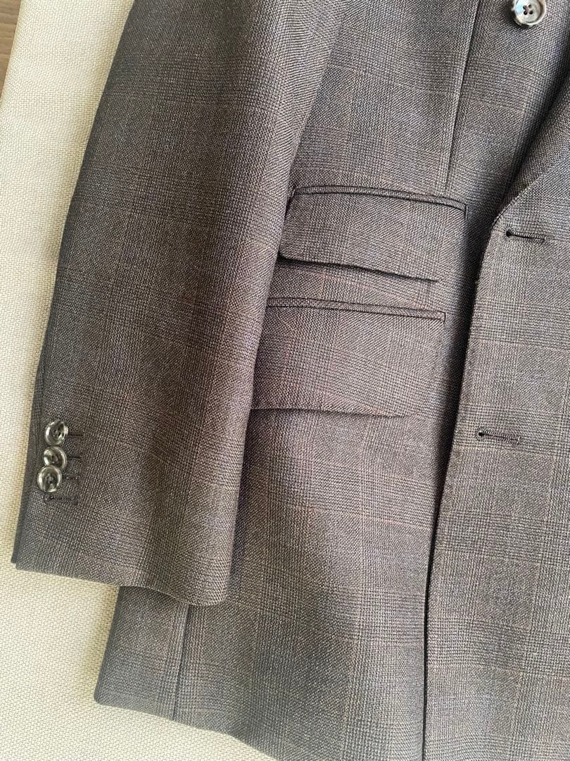 【早い者勝ち❗️】美品　イギリス生地　サヴィル・クリフォード　スーツ　ブラウン