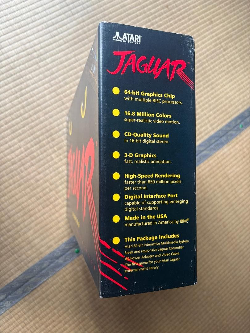Atari Jaguar 本体と付属品　＋ソフト3本