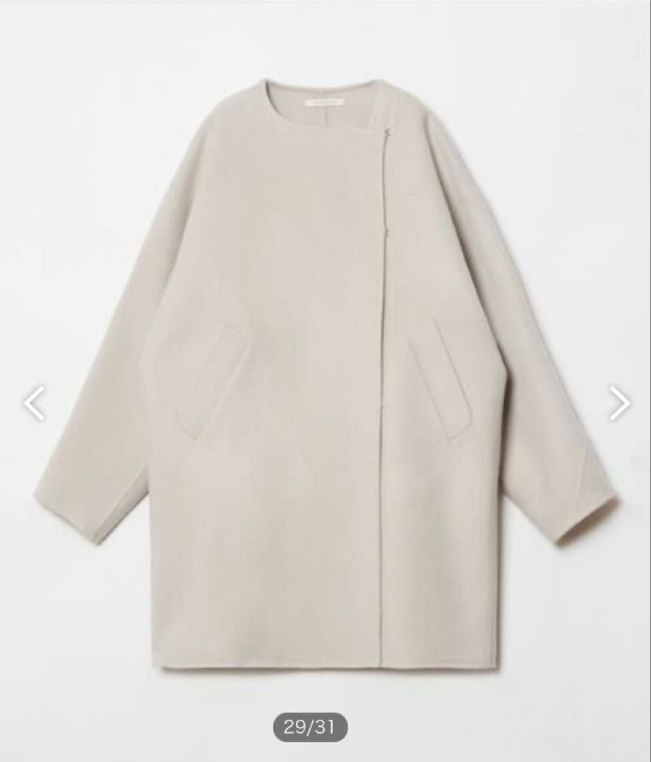 定価 ¥88,000 ハウスオブロータス　ノーカラーバレルラインリバーコート