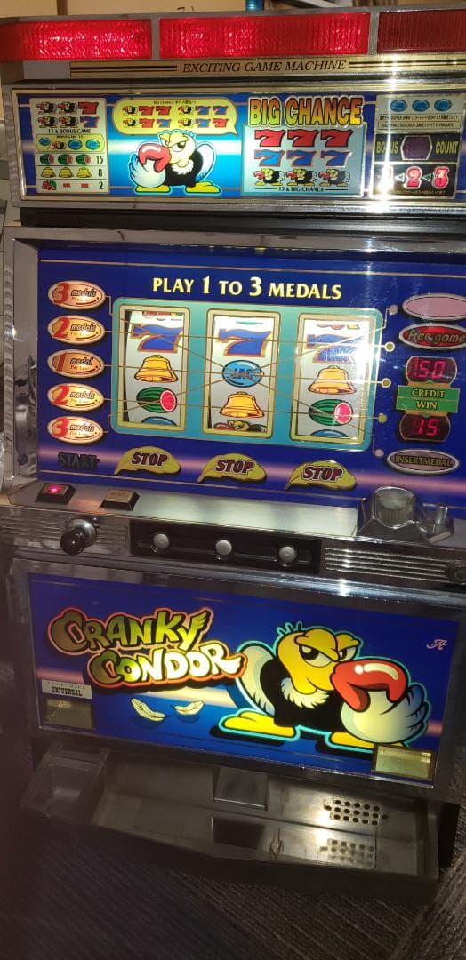 ♪パチスロ実機　４号機　ユニバーサル　クランキーコンドル　不要機付き♪