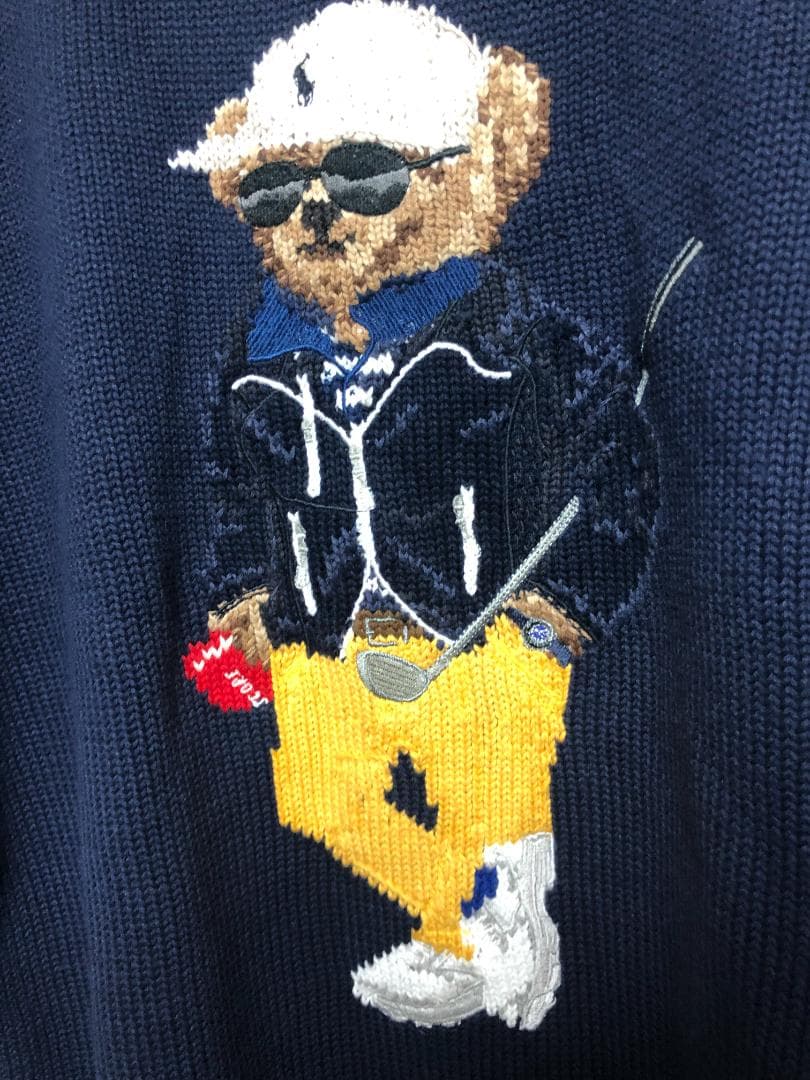 未使用 ポロベアコットンブレンドセーター S ゴルフ RLX POLO GOLF