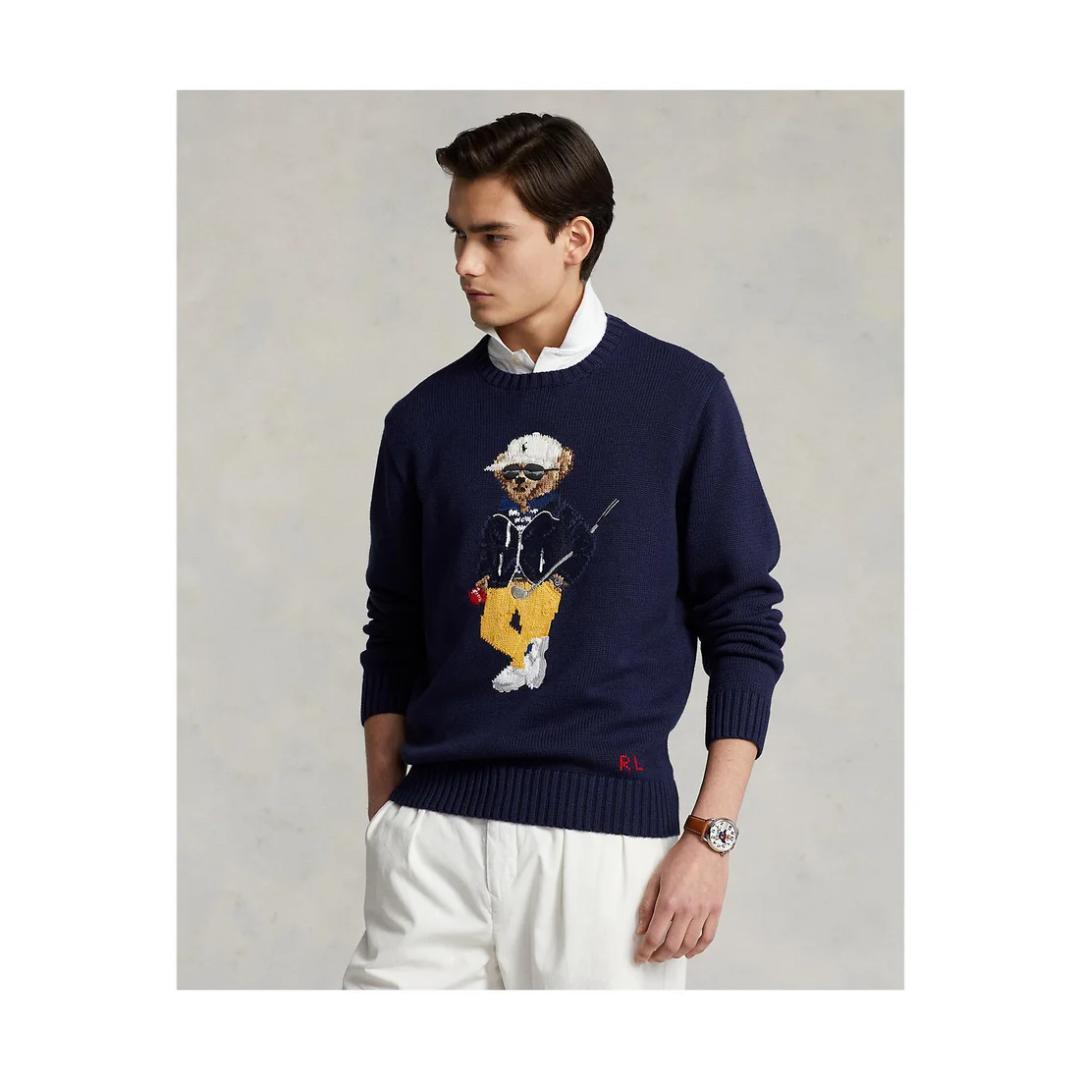 未使用 ポロベアコットンブレンドセーター S ゴルフ RLX POLO GOLF