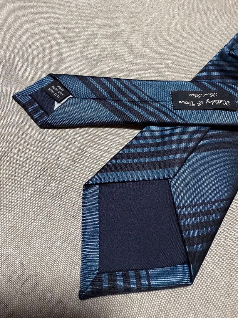 【極美品】Holliday & Brown／レジメンタル／アースネイビー