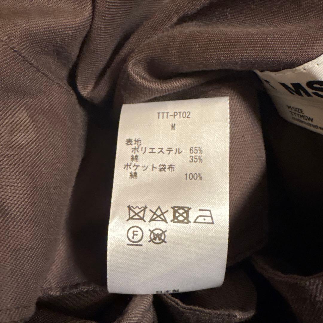 TTT MSW 2tuck chino pants (brown) Mサイズ