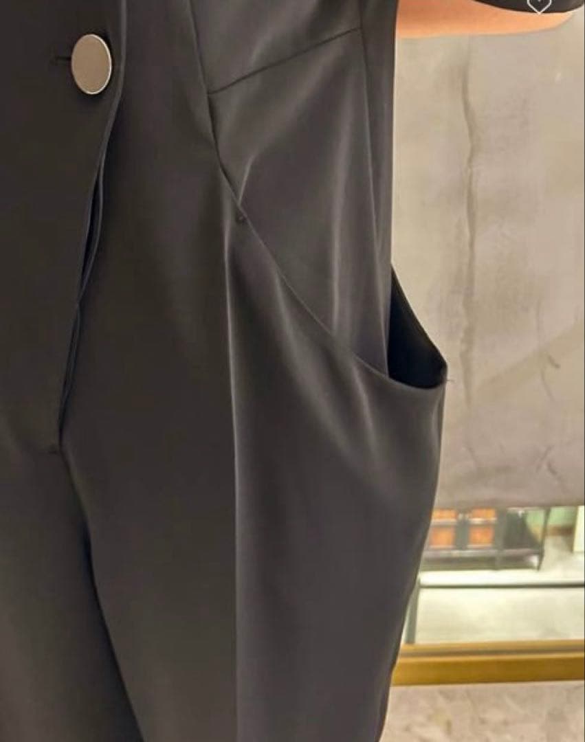 UNITED ARROWS ユナイテッドアローズ ボタンオールインワン 38黒