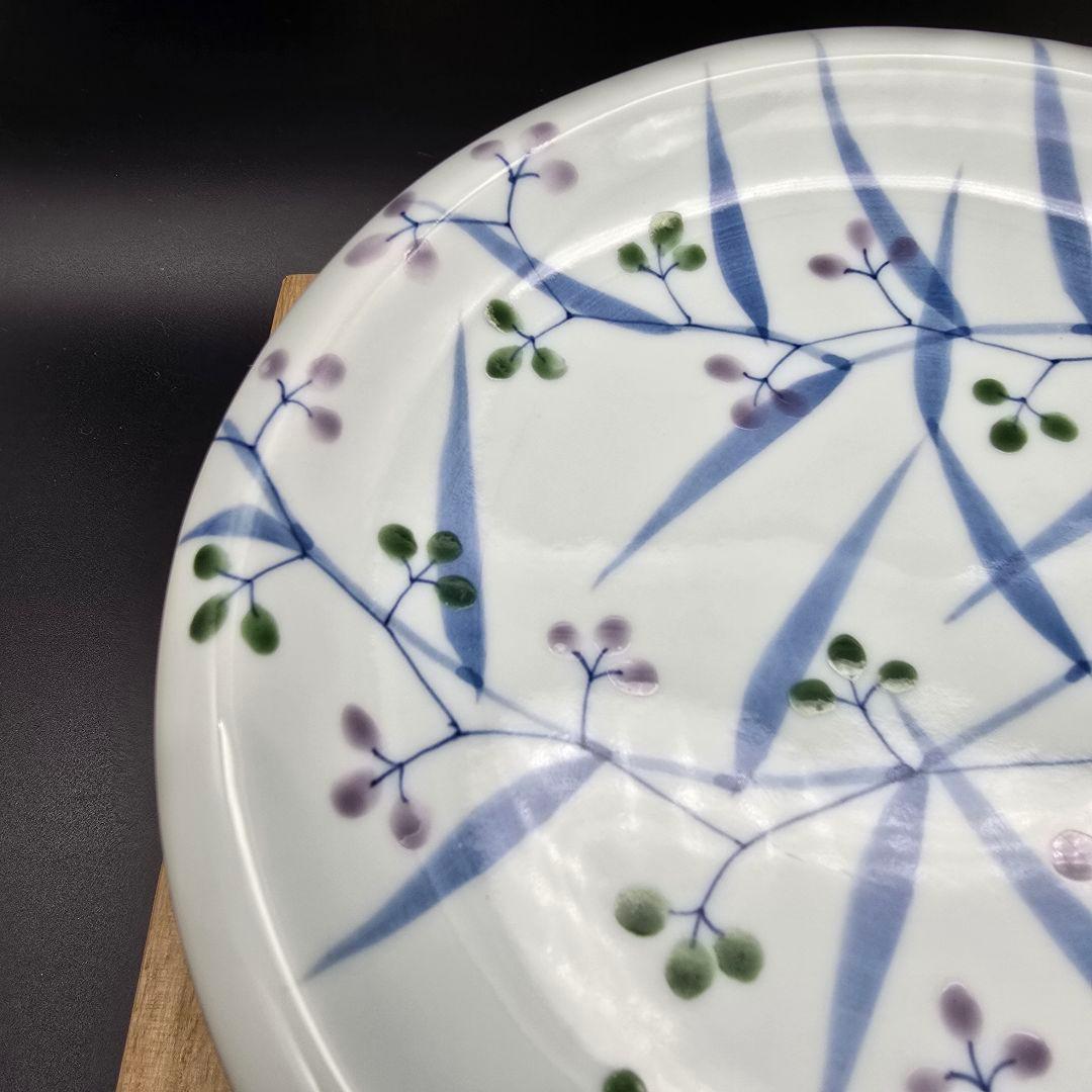 有田焼 源右衛門窯 染錦秋草絵 銘々皿5客揃