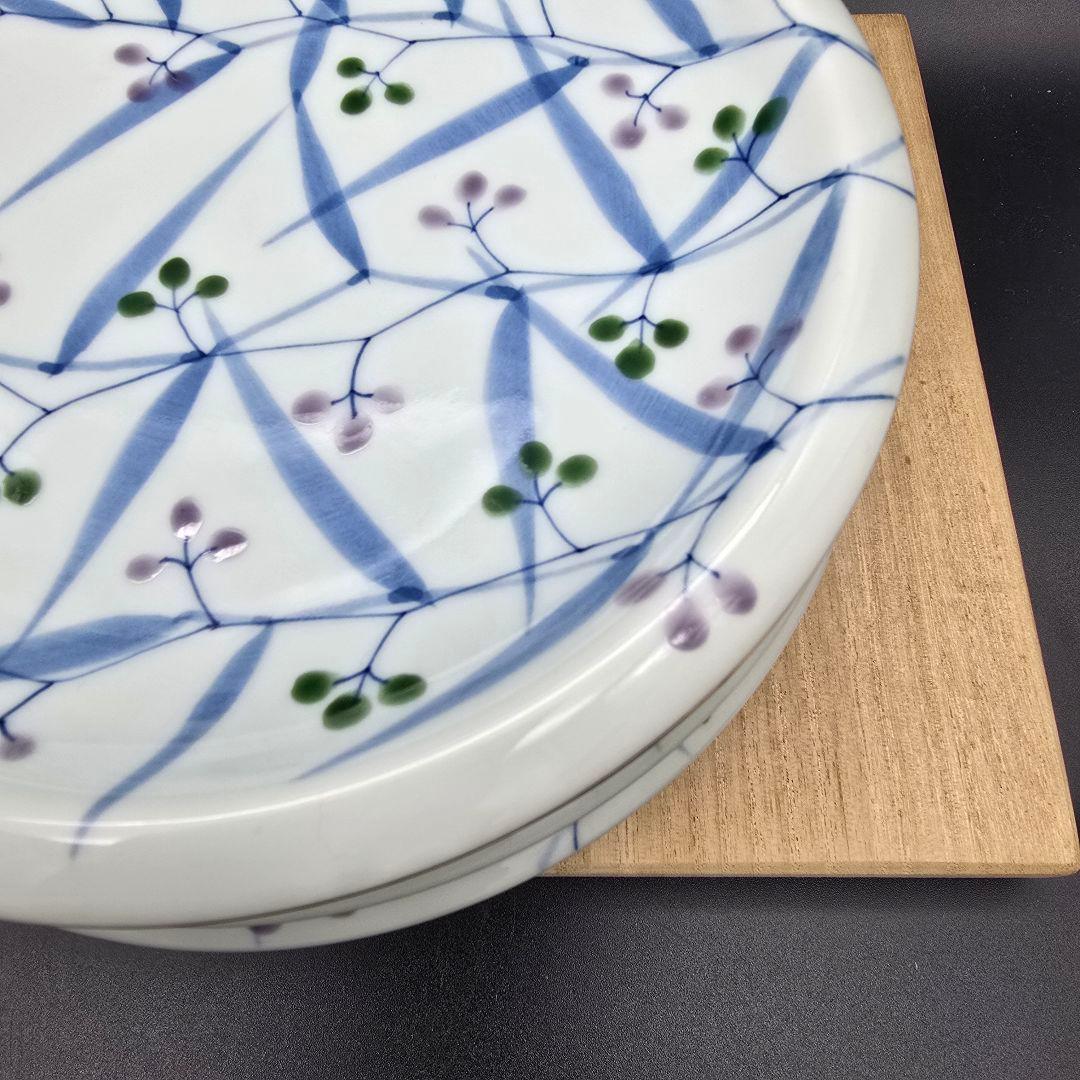 有田焼 源右衛門窯 染錦秋草絵 銘々皿5客揃