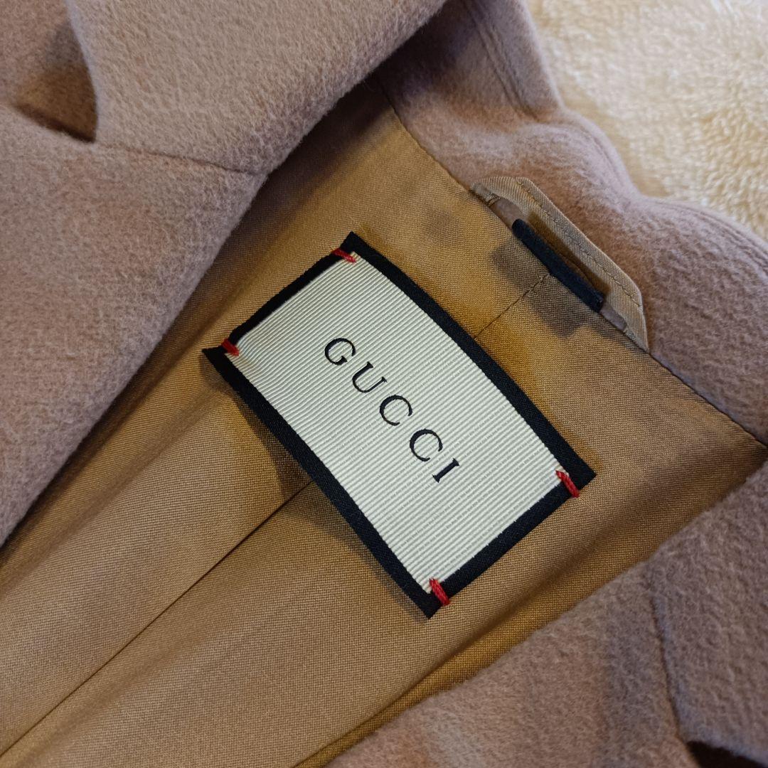 兔*子様 GUCCI　ロングコート　チェスターコート　ベージュ　38
