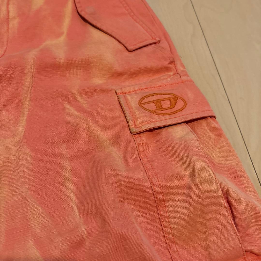 DIESEL ディーゼル　フェード加工　オレンジ カーゴパンツ