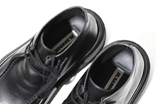 ジルサンダー LOW BOOT セミシャイニー カーフレザー ブーツ 41