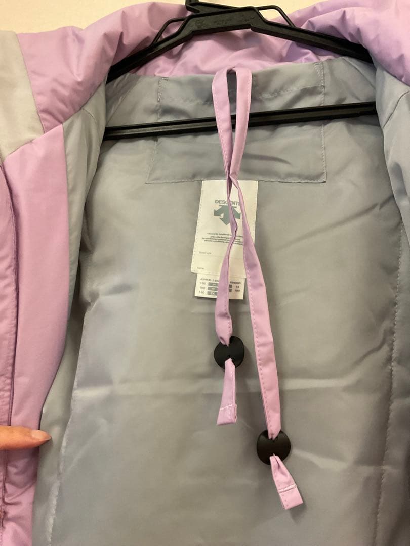 子ども用スキーウェア ピンク/ネイビー　デサント