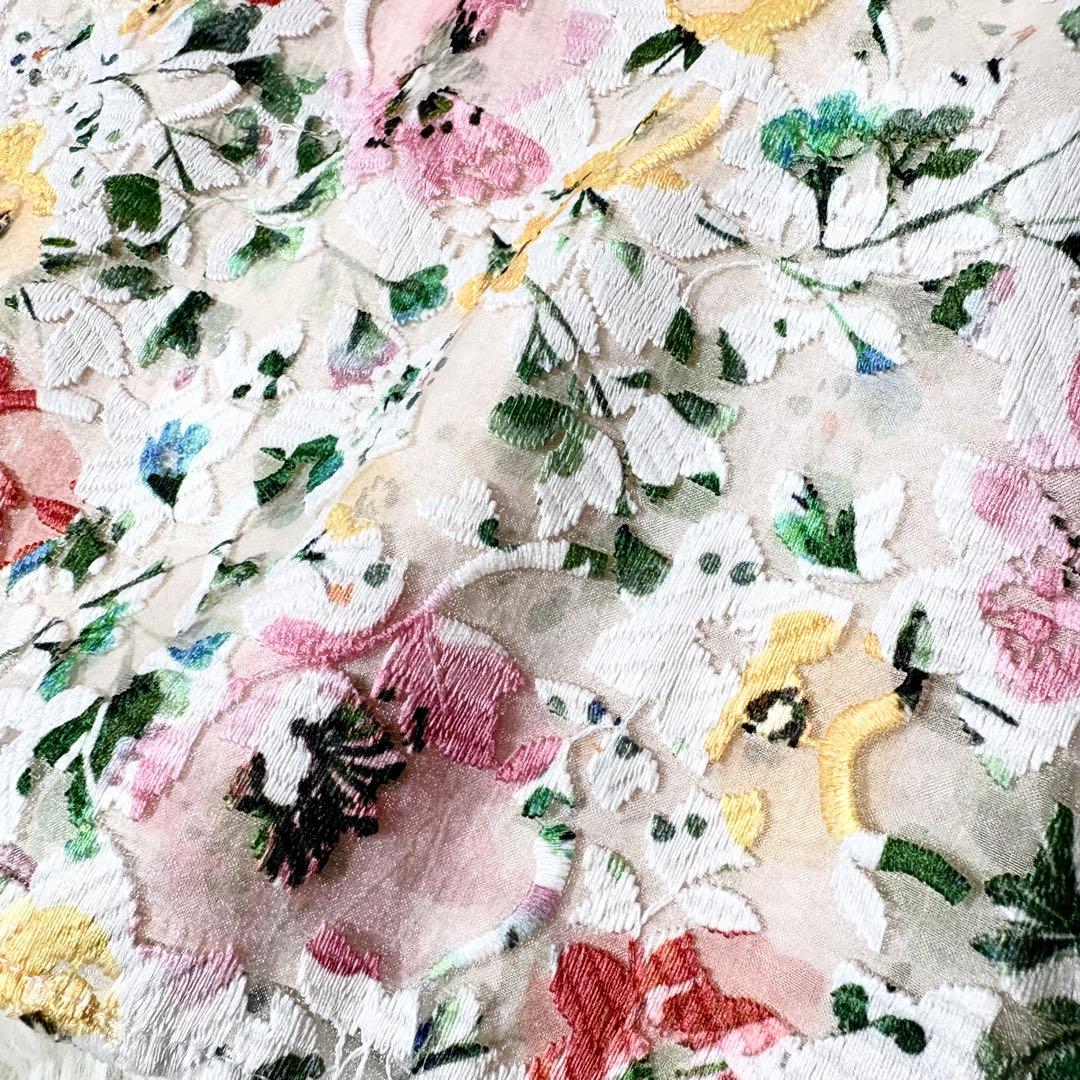 極美品✨トッカ ニットドレス ワンピース＋カーディガン アンサンブル 花刺繍