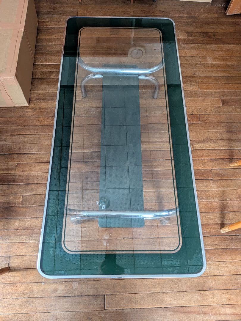 ミッドセンチュリー　ガラストップセンターテーブル