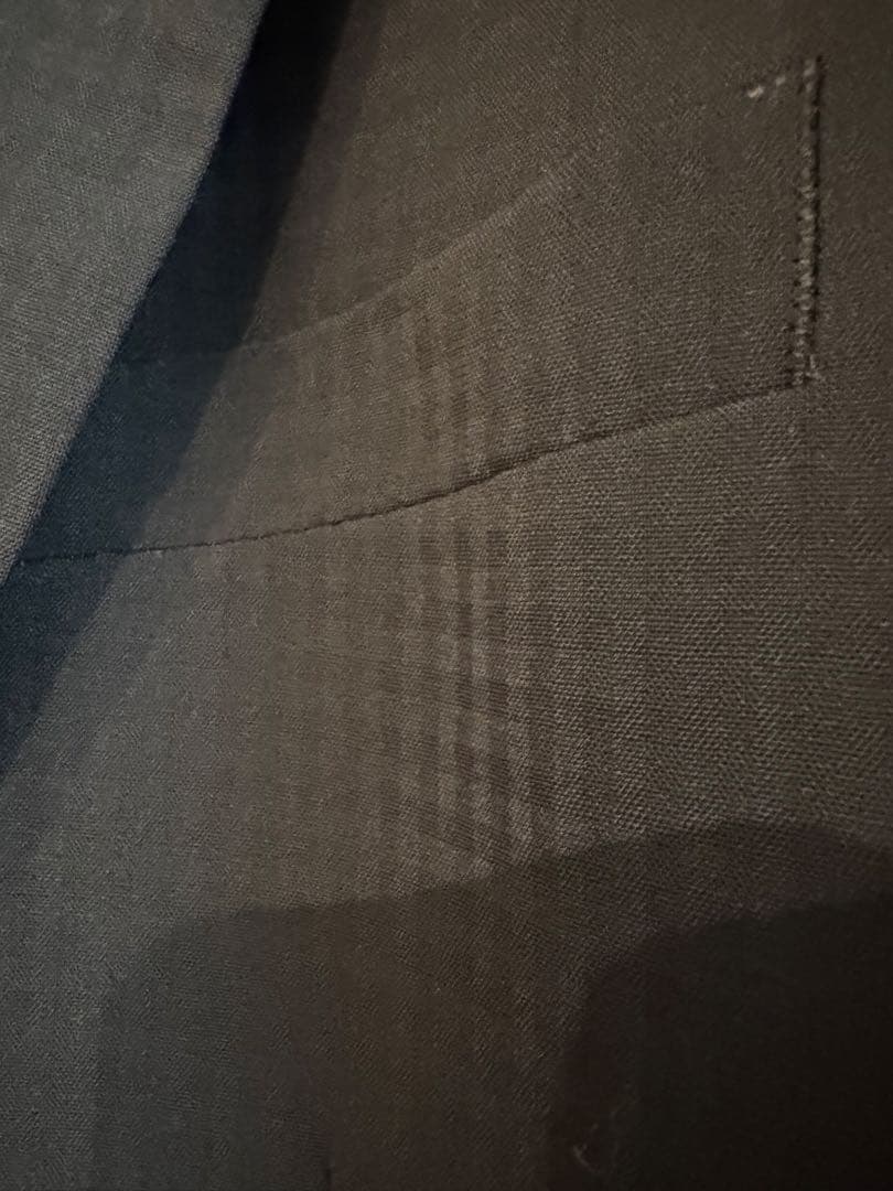 未使用！ジョルジオアルマーニ 48 SOHOライン ピークドラペル濃紺柄