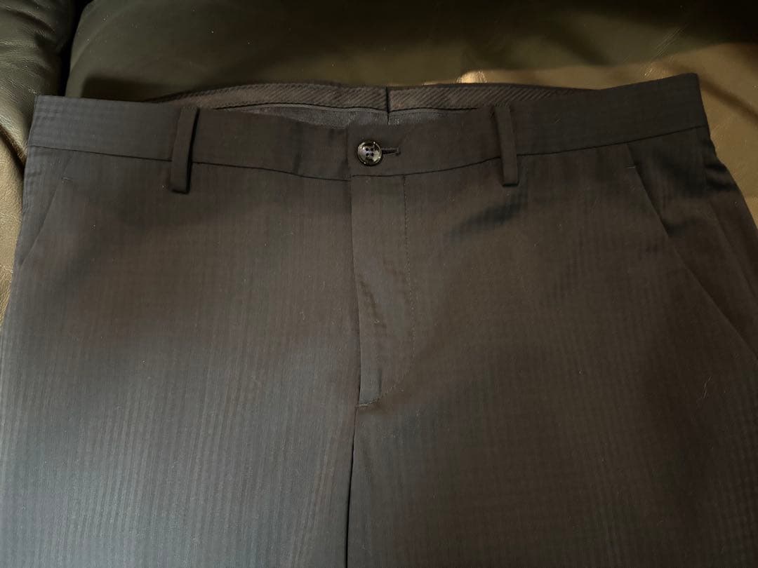 未使用！ジョルジオアルマーニ 48 SOHOライン ピークドラペル濃紺柄