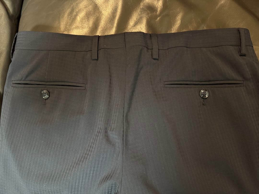 未使用！ジョルジオアルマーニ 48 SOHOライン ピークドラペル濃紺柄