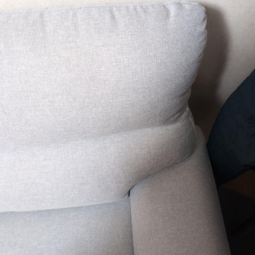 ニトリ 3人掛けソファ 布張りタイプ (MK02 KD LGY)