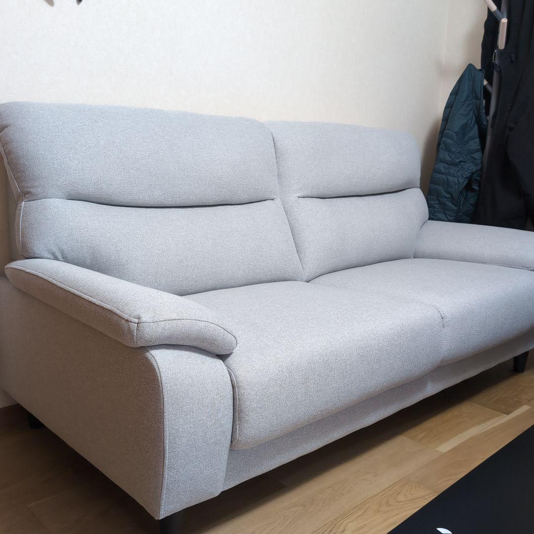 ニトリ 3人掛けソファ 布張りタイプ (MK02 KD LGY)