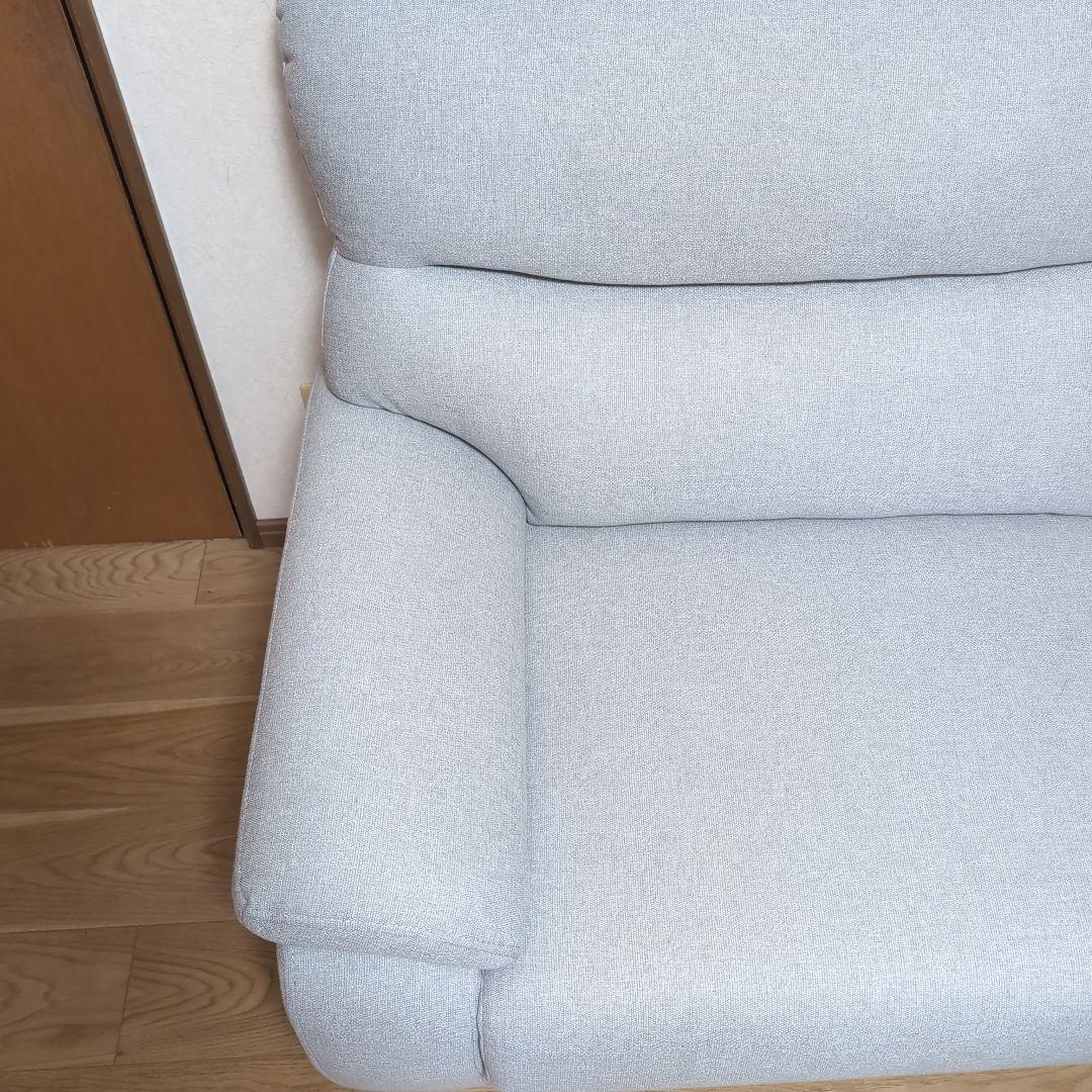 ニトリ 3人掛けソファ 布張りタイプ (MK02 KD LGY)