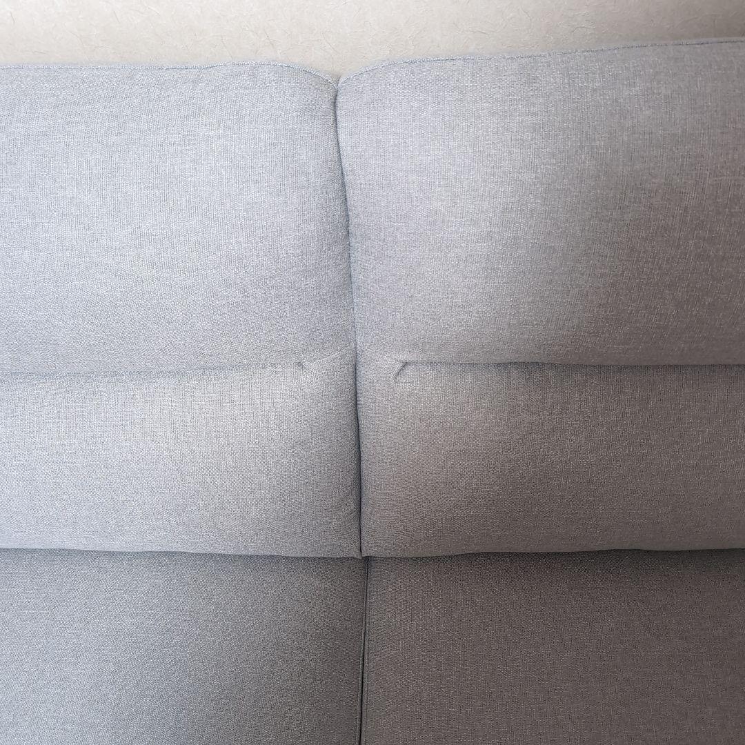 ニトリ 3人掛けソファ 布張りタイプ (MK02 KD LGY)