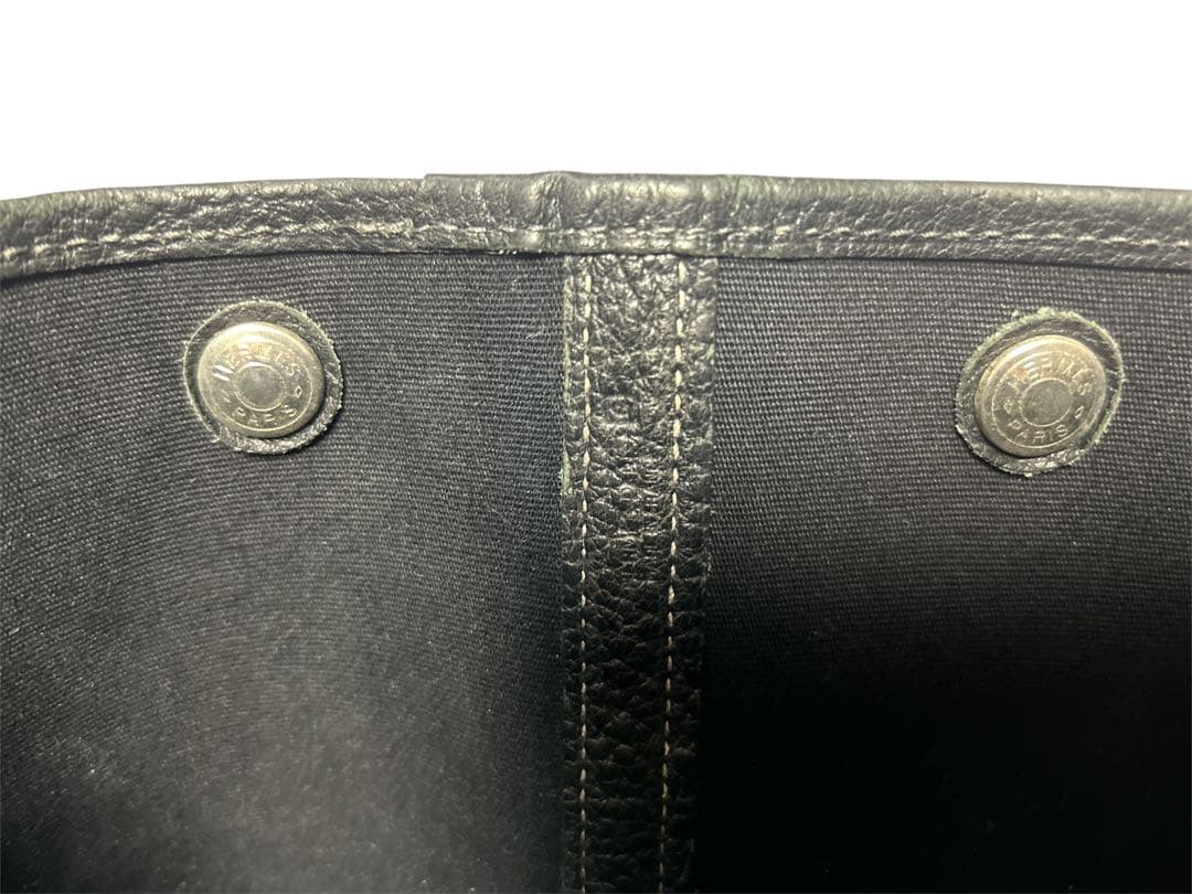 美品　セール✨エルメス　ガーデンパーティー　トワルオフィシエ・ブラック　PM