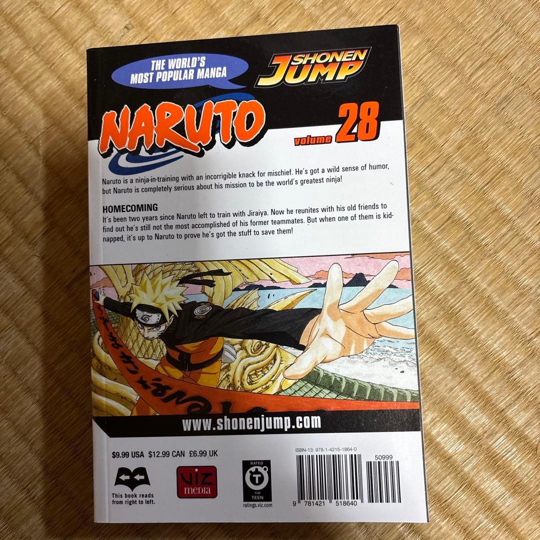 セキNARUTO英語版28巻〜72巻