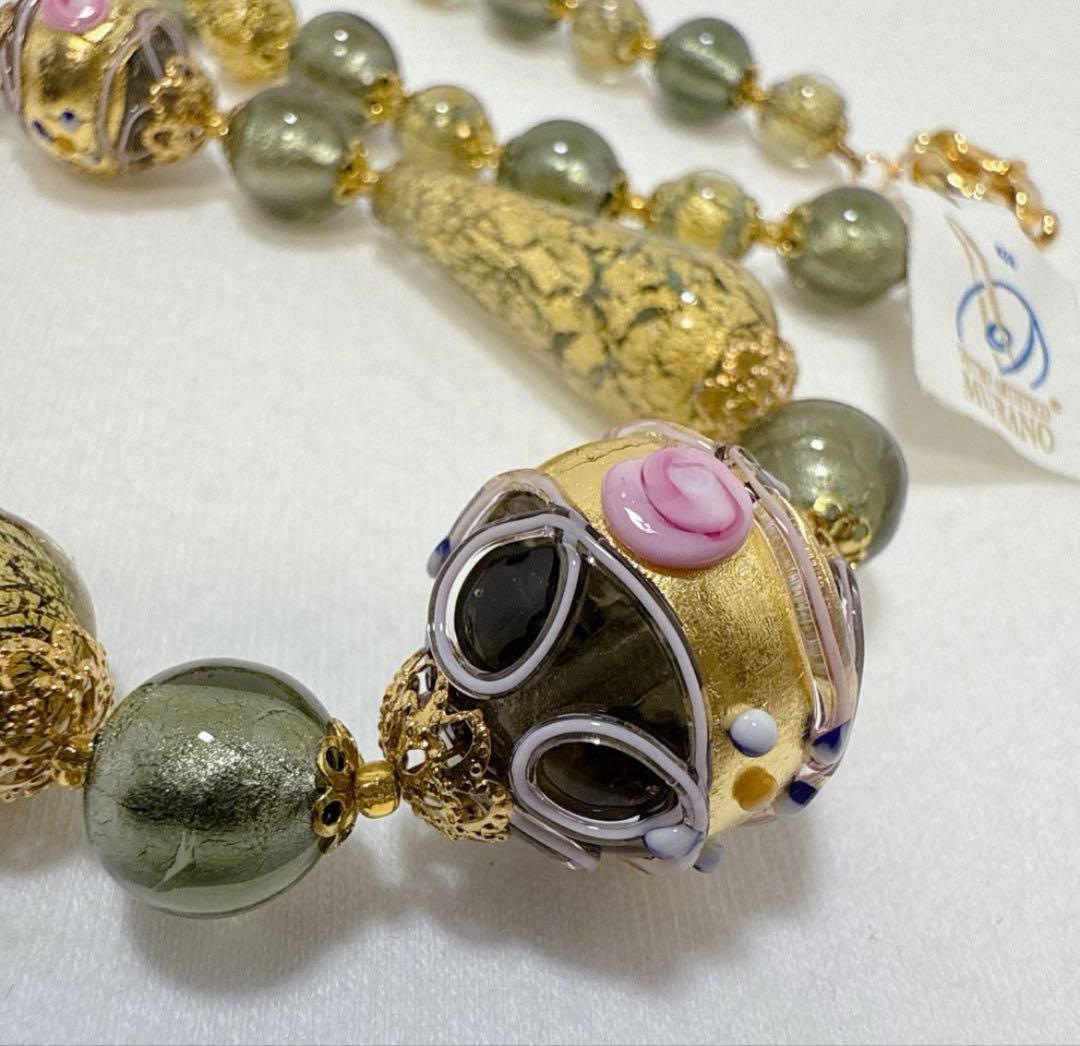 ベネチアン　ムラーノ　ガラス　ネックレス　イタリア製