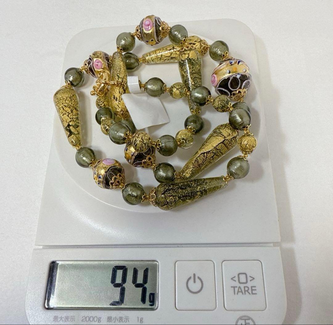 ベネチアン　ムラーノ　ガラス　ネックレス　イタリア製