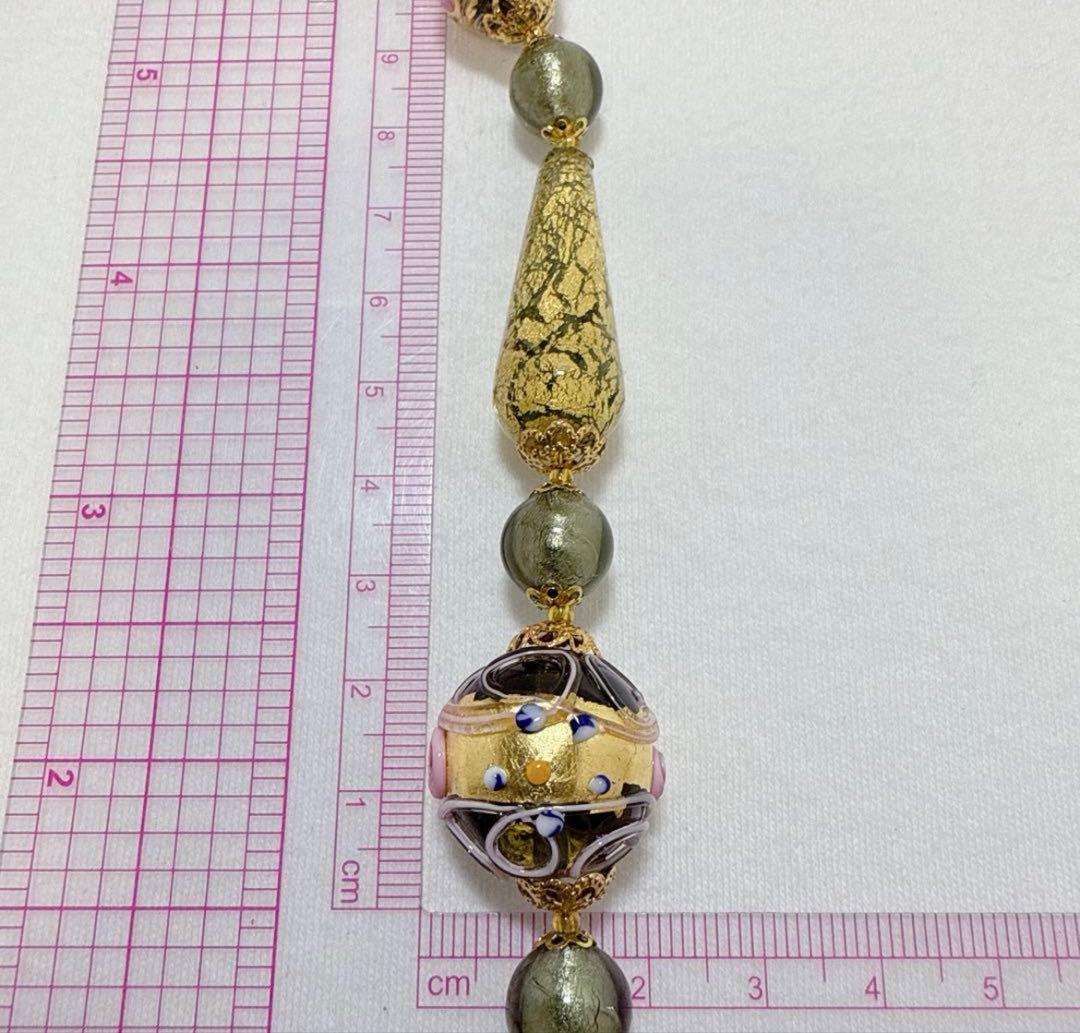 ベネチアン　ムラーノ　ガラス　ネックレス　イタリア製