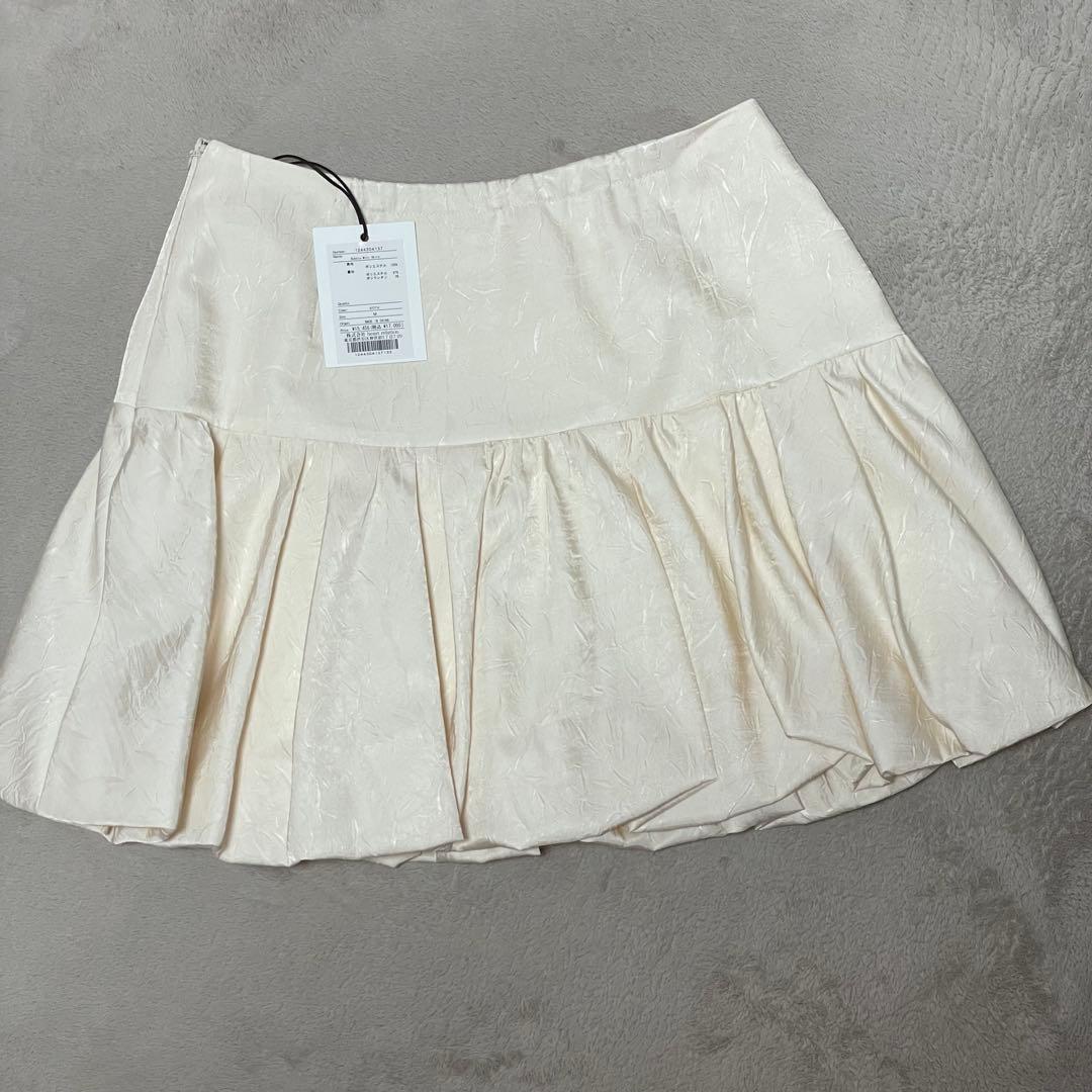 herlipto Bubble Mini Skirt ecru Mサイズ