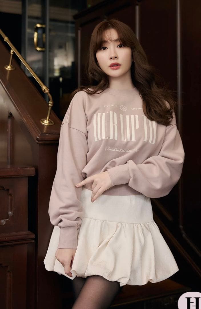 herlipto Bubble Mini Skirt ecru Mサイズ