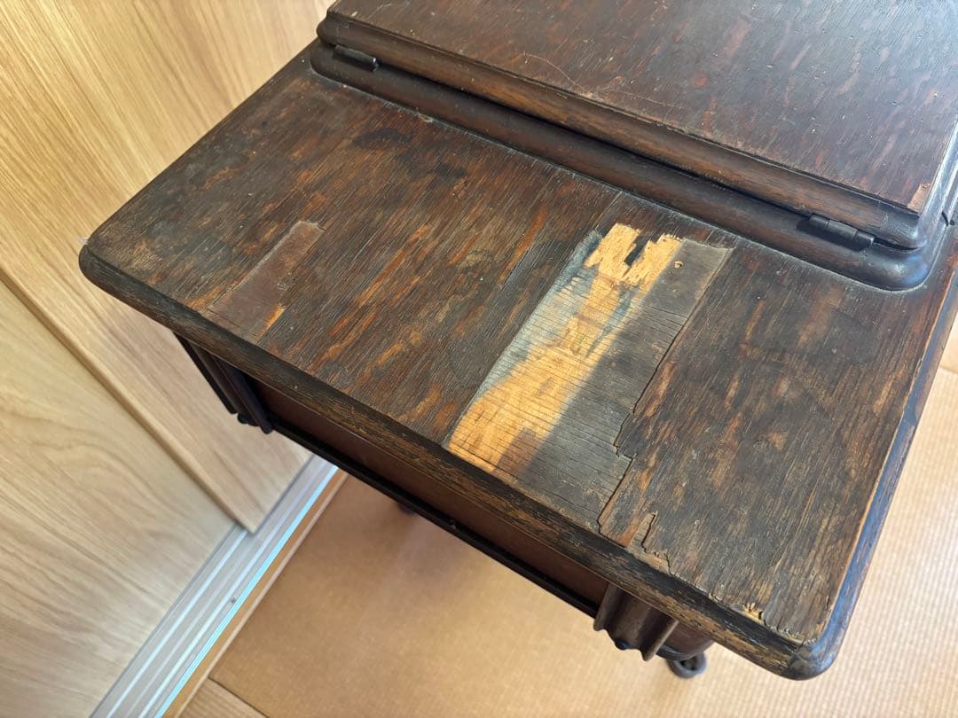 【アンティーク】SINGER シンガー製 足踏みミシンレトロ家具・付属品多数