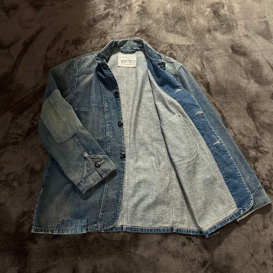 Levi's カバーオール　デニムジャケット　ダメージ加工　LVC 復刻　40