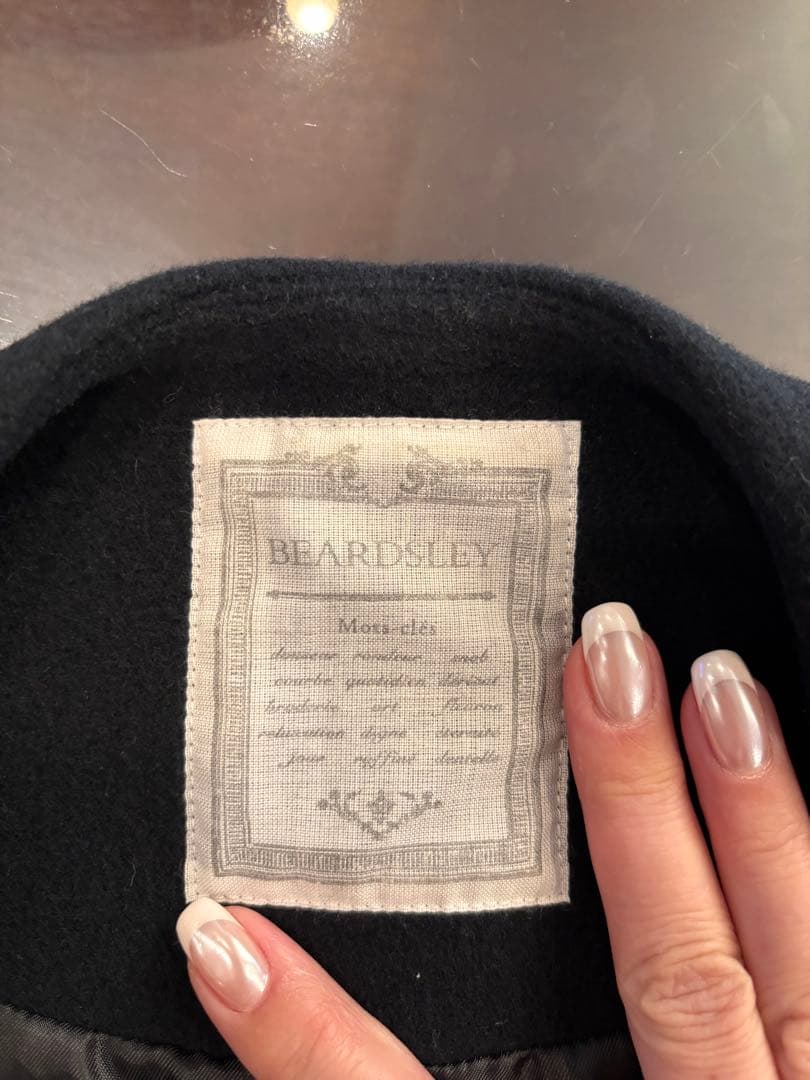 BEARDSLEYウールコート　ブラック