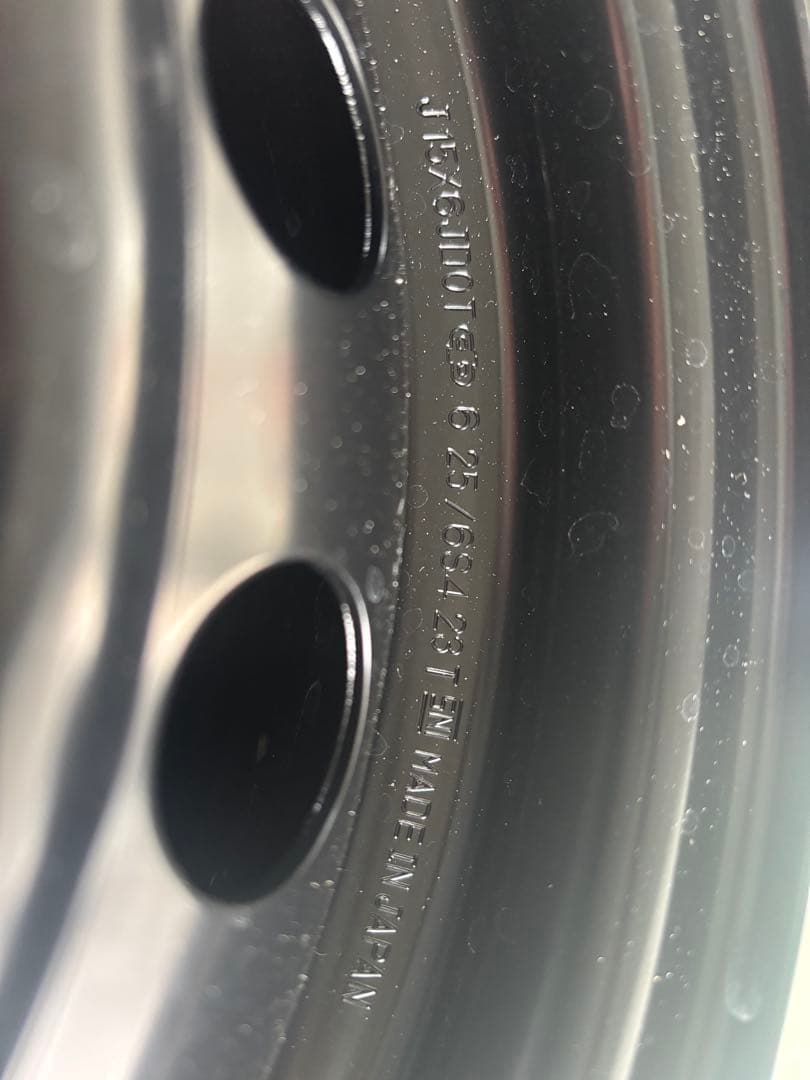 109①アクア 新車外し 鉄チンホイール2本セット